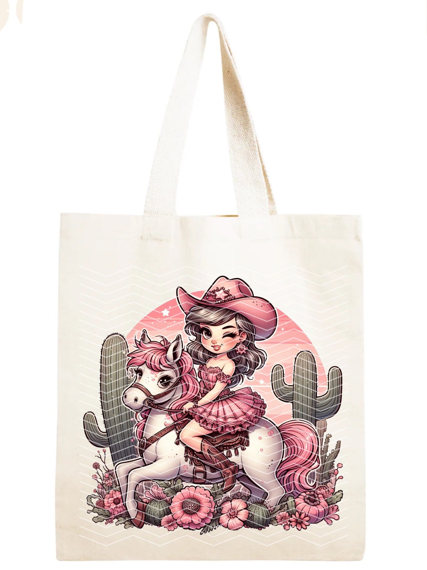 Pink Cowgirl Tote Bag